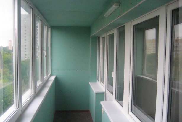 Отделка балкона гипсокартоном в Новосибирске